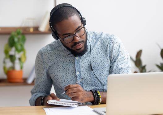 Man studying